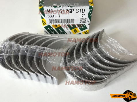 Вкладыш коренной 6BG1, 6BD1, 6BB1. MS-1612GP, M4029K, M182H1, 1-11510-084-0, 1-11510-074-0, 1-11510-040-0, 1-11510-039-0, 1-11510-032-0 "STD" NDC